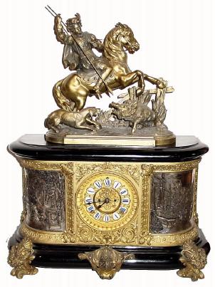 C.1904, Ansonia, "VIRGINIA and GROUP No. 1121", in very good original condition. — Antique Clocks Price Guide