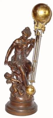 C.1906, Ansonia, FORTUNA swing clock in original condition with some shortcomings. — Antique Clocks Price Guide
