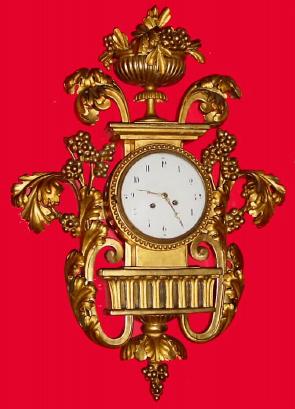 C.1820, Austrian, Gilt Wood Cartel Clock in good original condition. — Antique Clocks Price Guide
