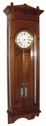 C.1885, Ansonia Clock Co., "Regulator No. 17", with restorations. — Antique Clocks Price Guide