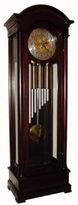 C.1925, Herschede Clock Co., For J. E. Caldwell, Philada,, 9-tube, 3-tune, quarter chime hall clock, in excellent original condition. — Antique Clocks Price Guide