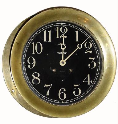 C.1927, Chelsea Clock Co., "8 1/2" Ships Bell with Black Dial". — Antique Clocks Price Guide