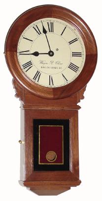 C. 2001, Wayne Cline, 8-day timepiece miniature in the style of a Howard No. 70 regulator, in walnut. — Antique Clocks Price Guide