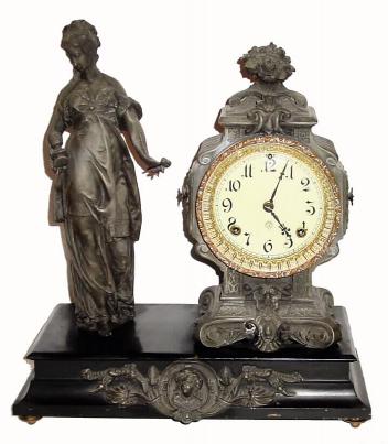 C.1900, Ansonia Clock Co., ATHENIAN, in very good original condition. — Antique Clocks Price Guide