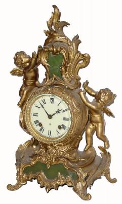 C.1904, Ansonia Criterion, spelter and marble mantel clock in very good condition. — Antique Clocks Price Guide