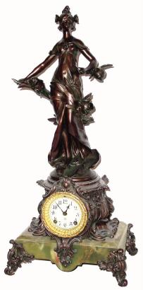 C.1904, Ansonia "CYMRIC and No 1175-Rose", in very good restored condition. — Antique Clocks Price Guide