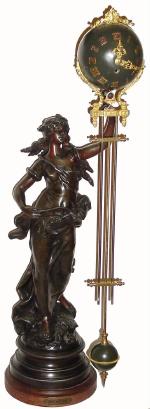 C.1895, French, swinging arm, Brise d' Automne /A. Moreau (Medaille d' Or), — Antique Clocks Price Guide