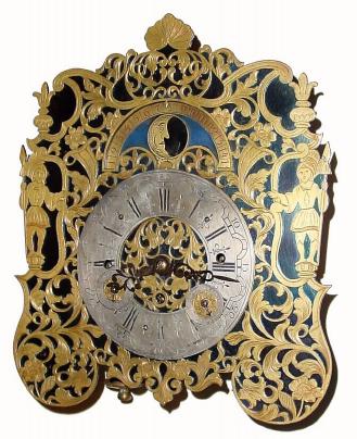 C.1780, Austrian, Complicated Mantel clock, grand sonnerie, with moon phase, day of week and date on subsidiary dials. — Antique Clocks Price Guide