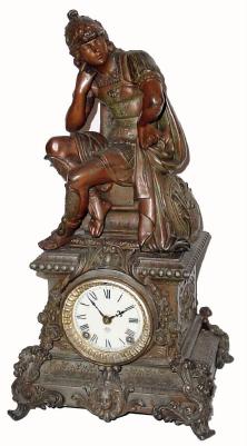 C.1904, Ansonia HECTOR figural clock in good condition, — Antique Clocks Price Guide