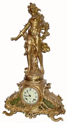 C.1906, Ansonia, "ETRURIA  and  BLOSSOM (No. 1184" — Antique Clocks Price Guide