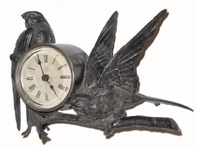 C.1892, Ansonia, NOVELTY No. 20, Birds, in very good original condition, — Antique Clocks Price Guide