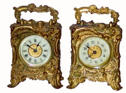 C.1904, Ansonia (Lot of 2) VIDA model carriage clocks — Antique Clocks Price Guide
