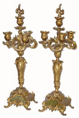 C.1904, Ansonia, "CANDELABRA No. 1183", in very good original condition. — Antique Clocks Price Guide
