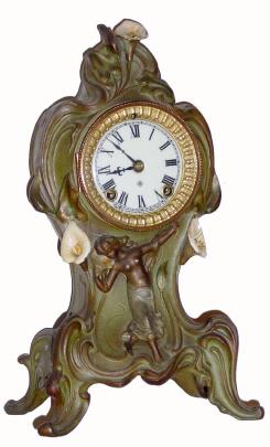C.1906, Ansonia, LILY, cast figural clock in very good original condition. — Antique Clocks Price Guide