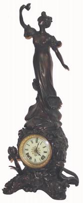 C.1904, Ansonia, "FLEUR DE LYS AND No. 1178" (Orchid), and in very good restored condition. — Antique Clocks Price Guide