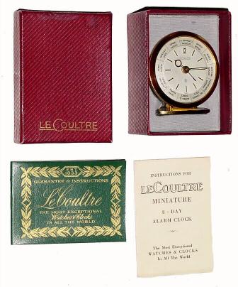 C.1964, Swiss, LeCoultre, 8-day world time alarm clock. — Antique Clocks Price Guide