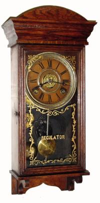 C.1910, Sessions Clock Co., "Home No. 3", 8-day time/strike wall clock. — Antique Clocks Price Guide