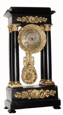 C.1890, French, 4-pillar Empire style clock, 8-day time and strike. — Antique Clocks Price Guide