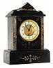 C.1890, French, Black slate and onyx mantel clock in generally good original condition.
