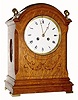C.1910, French, Vincenti for H and H, New York, 8-day time/strike oak mantel clock.