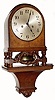 C.1920, German, Hamburg American Clock Co., 8-day time/strike bracket clock and bracket.