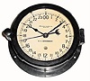C.1965, Chelsea Clock Co., Boston, Marine lever timepiece, with 24 hour dial and center seconds hand, in a black Bakelite case.