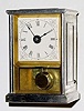 C.1882, Yale Clock Co, GEM small desk timepiece with pendulette movement, with exposed pendulum.