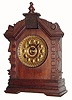 C.1894, Ansonia Clock Co., "Toronto", walnut mantel clock, 8-day time and strike.