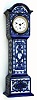 C.1900, French, Cobalt Blue porcelain clock in good condition. 