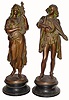 C.1904, Ansonia, Pair of Garniture Statues No. 1067-Venetians.