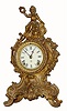 C.1905, Ansonia Clock Co., CYGNET, gilt metal mantel clock in very good original condition, as-found from storage.