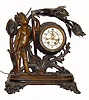 C.1905, Gilbert Electrolier and Clock, in good condition except for missing front bezel, rear cover and pendulum.