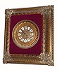 C.1886, Ansonia RICHELIEU, Plush Clock, hanging, 8-day double spring time in very good as-found condition, replaced minute hand.
