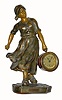 C.1914, Ansonia Clock Co., BUENOS DIAS, 8-Day figural clock in good original condition.