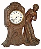 C.1900, Ansonia Clock Co., cast metal mantel clock. 