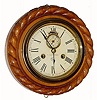 C.1880, Ansonia "CABLE LEVER", 6-Inch time, the case refinished and movement cleaned; with original dial and hands.