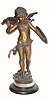 C.1900, French, Single Statue of CUPID, on a marble base, as-found.