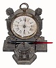 C.1883, Ansonia LILY INK, time and calendar, in very good, as-found condition.