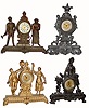 C.1895 (Lot of 4) Ansonia Mini figural clocks: 