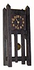 C.1907, New Haven "MINHO", mission oak miniature tall clock in good original condition 