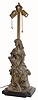 C.1900, French, Spelter Statue MIGNON, made into a lamp a little later.