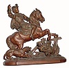 C.1905, Ansonia, Boar Hunter, clock top garniture,
