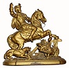 C.1905, Ansonia, Boar Hunter, clock top garniture,
