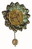 C.1930, Lux Clock Co., Waterbury, Conn, "Sunflower", 30 hour novelty pendulette in fair condition.