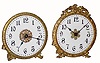 C.1901, Ansonia (Lot of 2) Glass dial, nite clocks: 