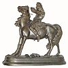 C.1904, Ansonia "INDIAN", as-found, lacking bow and arrow.
