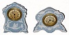 C.1900, Ansonia Clock Co., (Lot of 2), porcelain clocks in generally good condition:
