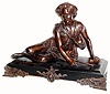 C.1904, Ansonia "Shepherd Boy" on base and in very good restored condition. 