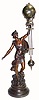 C.1890, French, Bronzed Spelter Swinger "Le Lever Du Jour" in very good original condition.