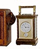 C.1900, French, Brass Cased Carriage Clock, time, strike, repeat and alarm, in generally good condition,